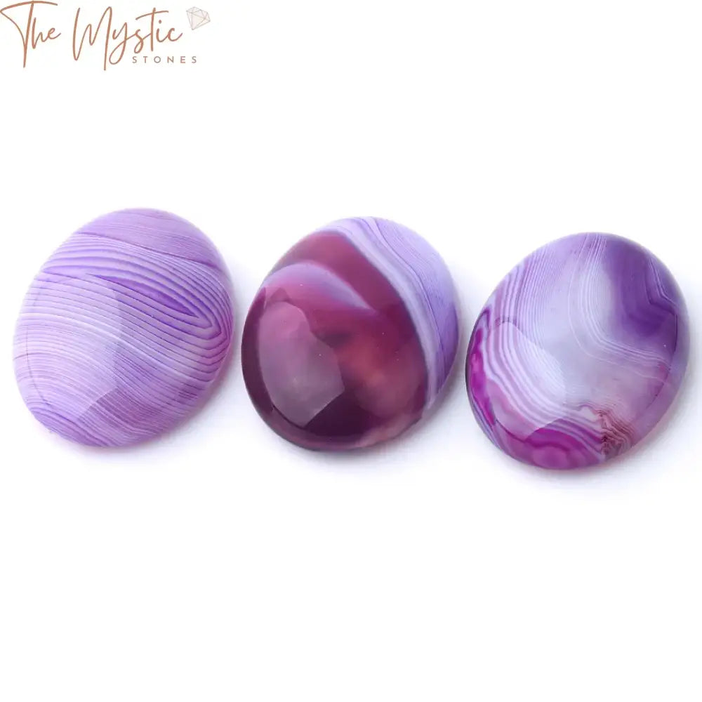 Purple Striped Agate Beads