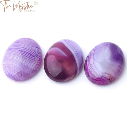 Purple Striped Agate Beads