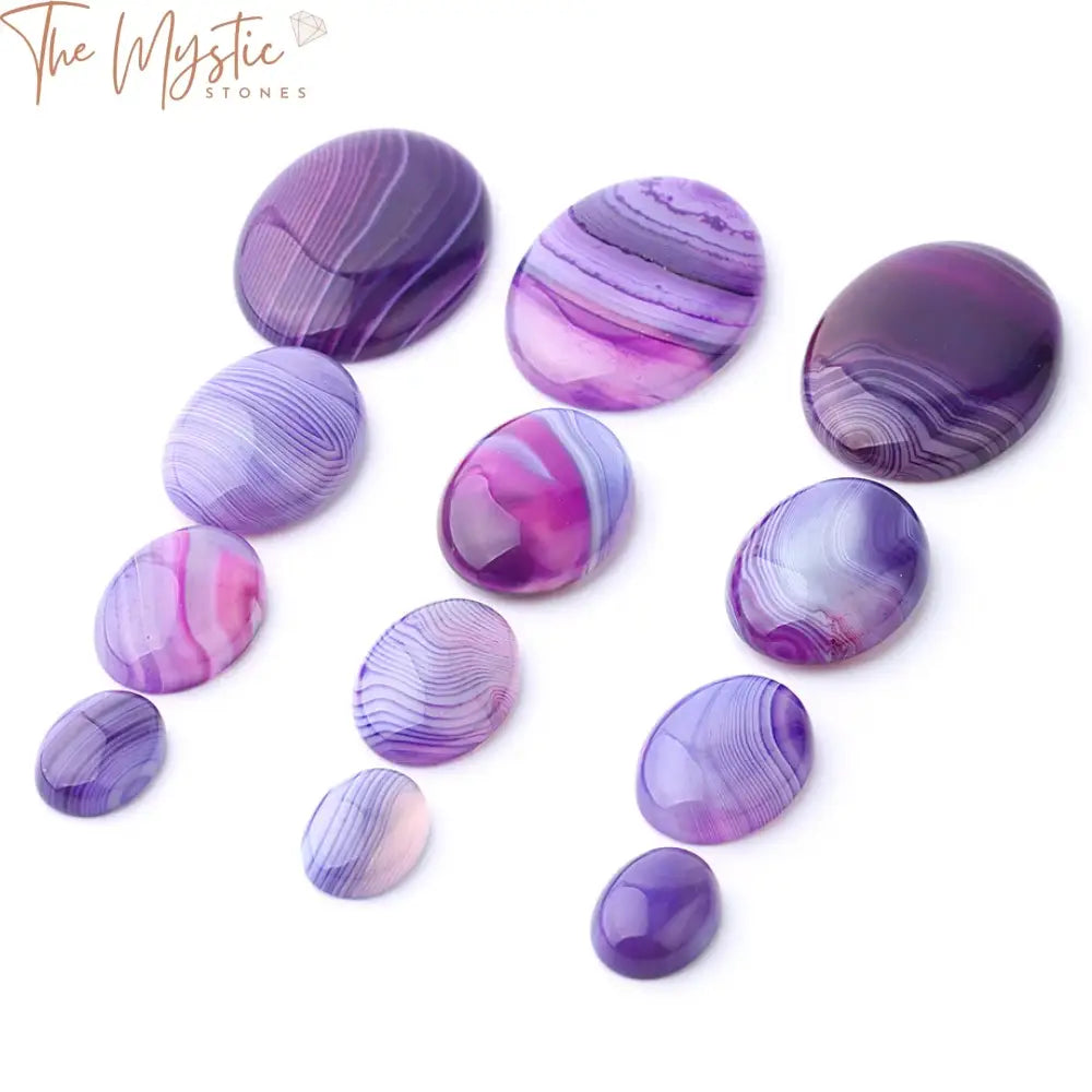 Purple Striped Agate Beads