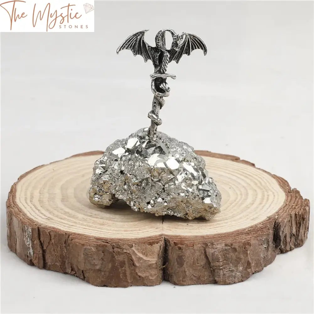 Pyrite Pterosaur Alloy Dragon Sword Decor