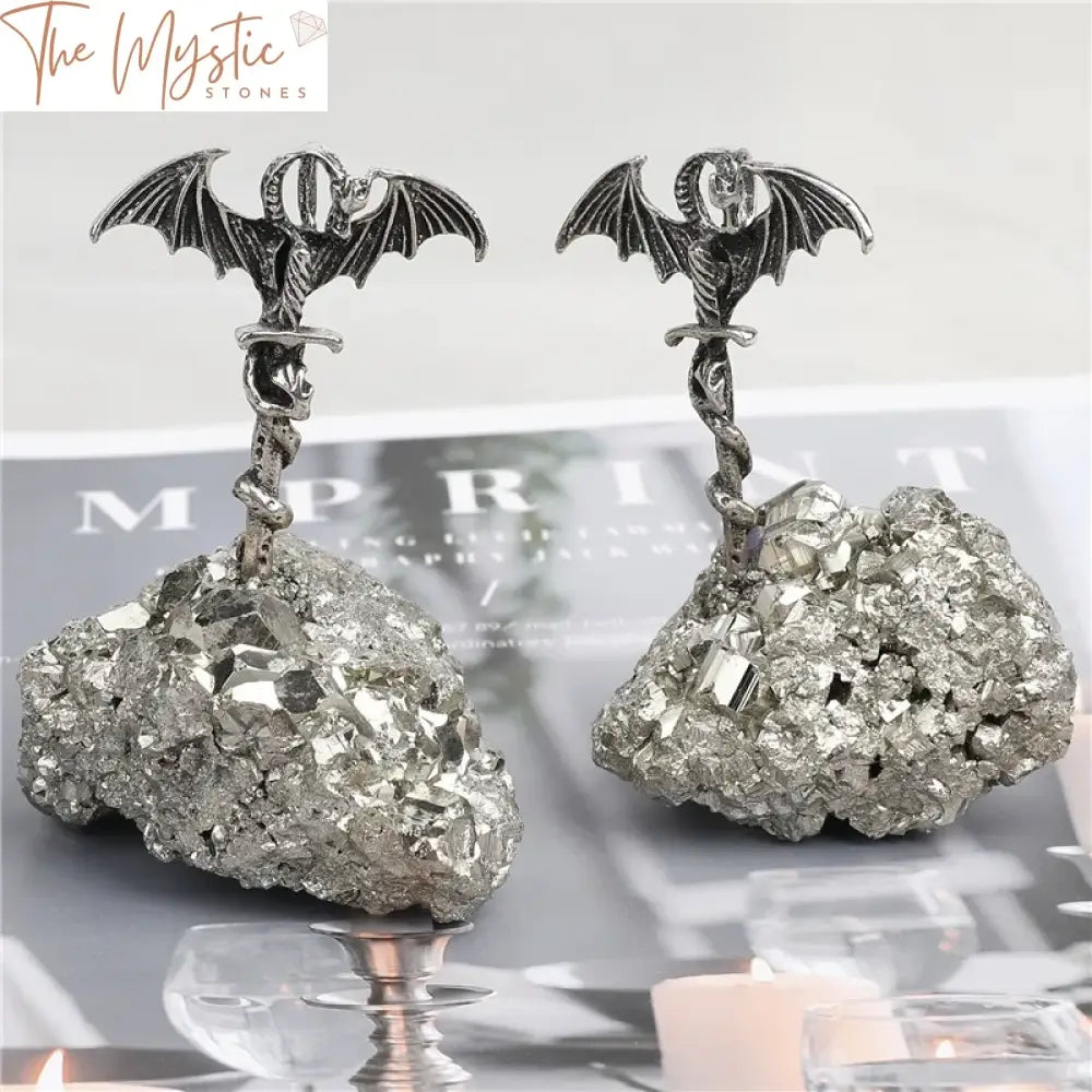 Pyrite Pterosaur Alloy Dragon Sword Decor