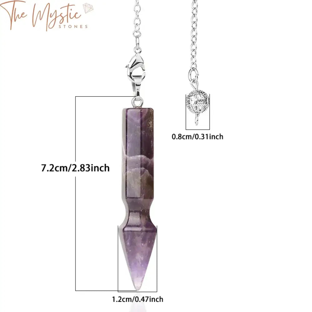 Quartz & Amethyst Natural Stone Pendulums