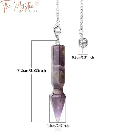 Quartz & Amethyst Natural Stone Pendulums