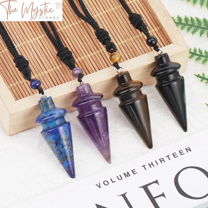 Quartz Crystal Cone Vintage Necklace