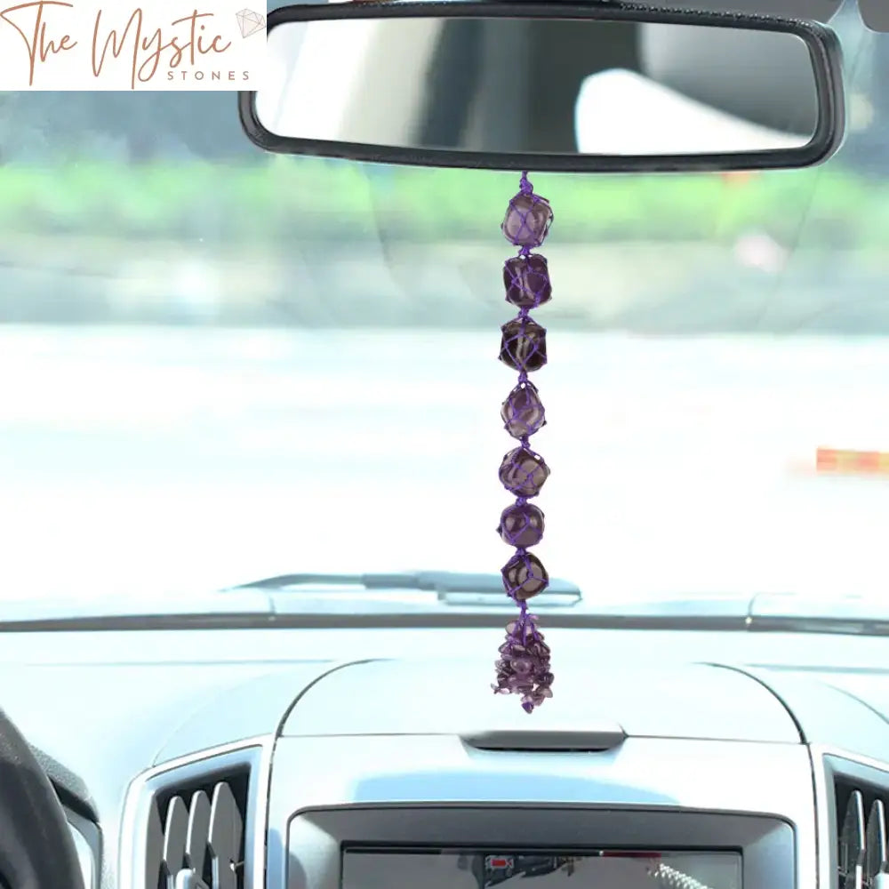 Quartz Crystal Tumbled Stone Car Ornament