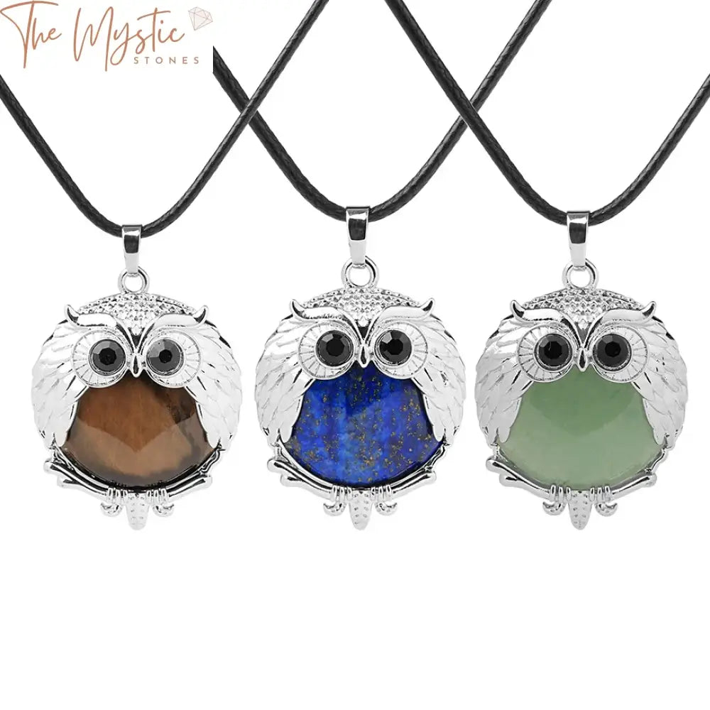 Quartz Owl Reiki Pendant Necklace