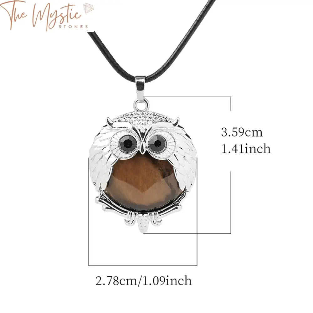 Quartz Owl Reiki Pendant Necklace