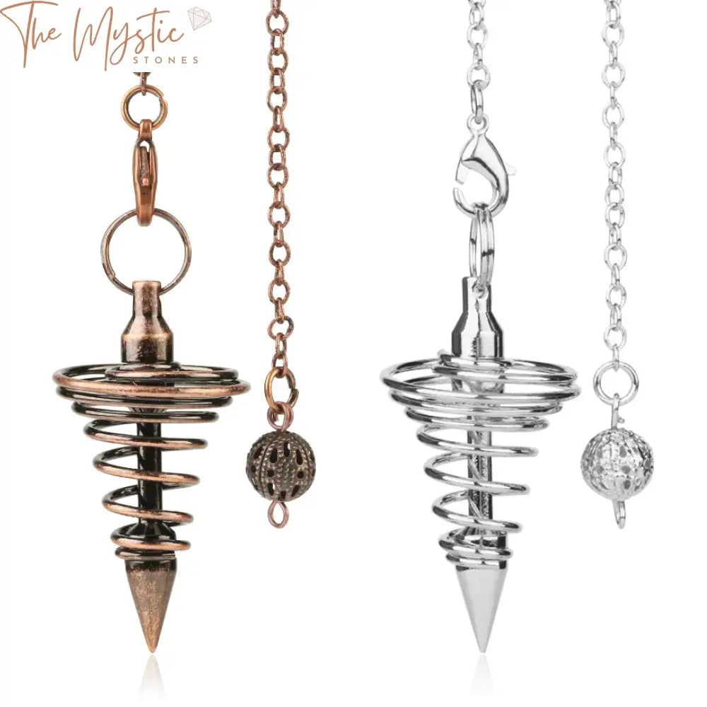 Radiant Spiral Pendulum - Antique Gold & Silver