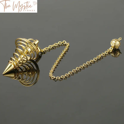 Radiant Spiral Pendulum - Antique Gold & Silver