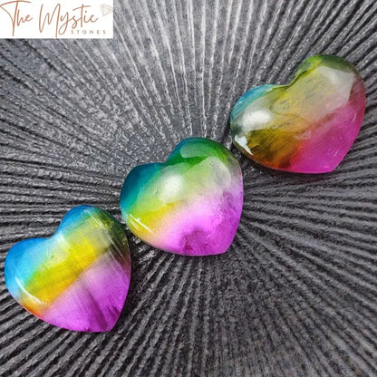 Rainbow Aura Selenite Worry Stone