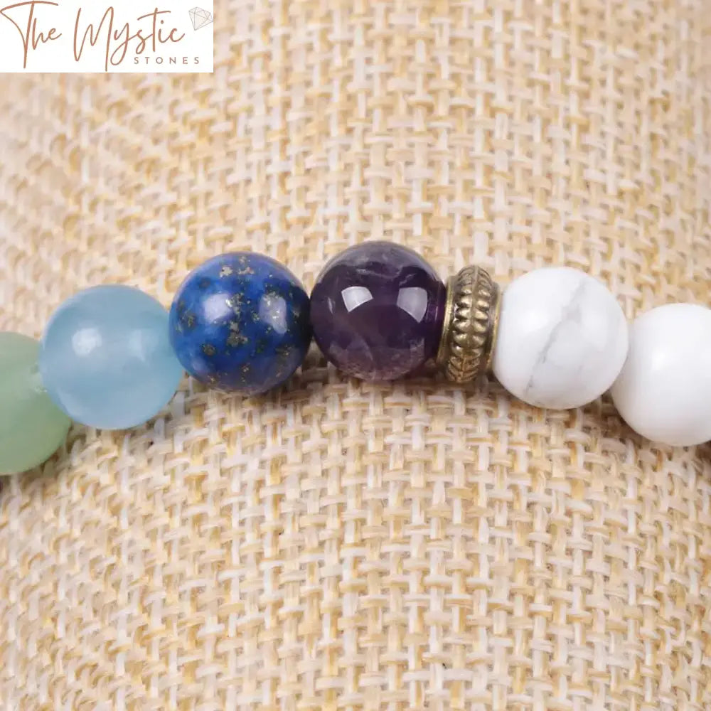 Rainbow Chakra White Howlite Bracelet