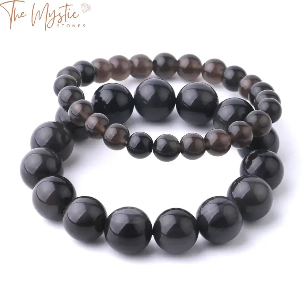 Rainbow Eye Obsidian Natural Stone Bracelet