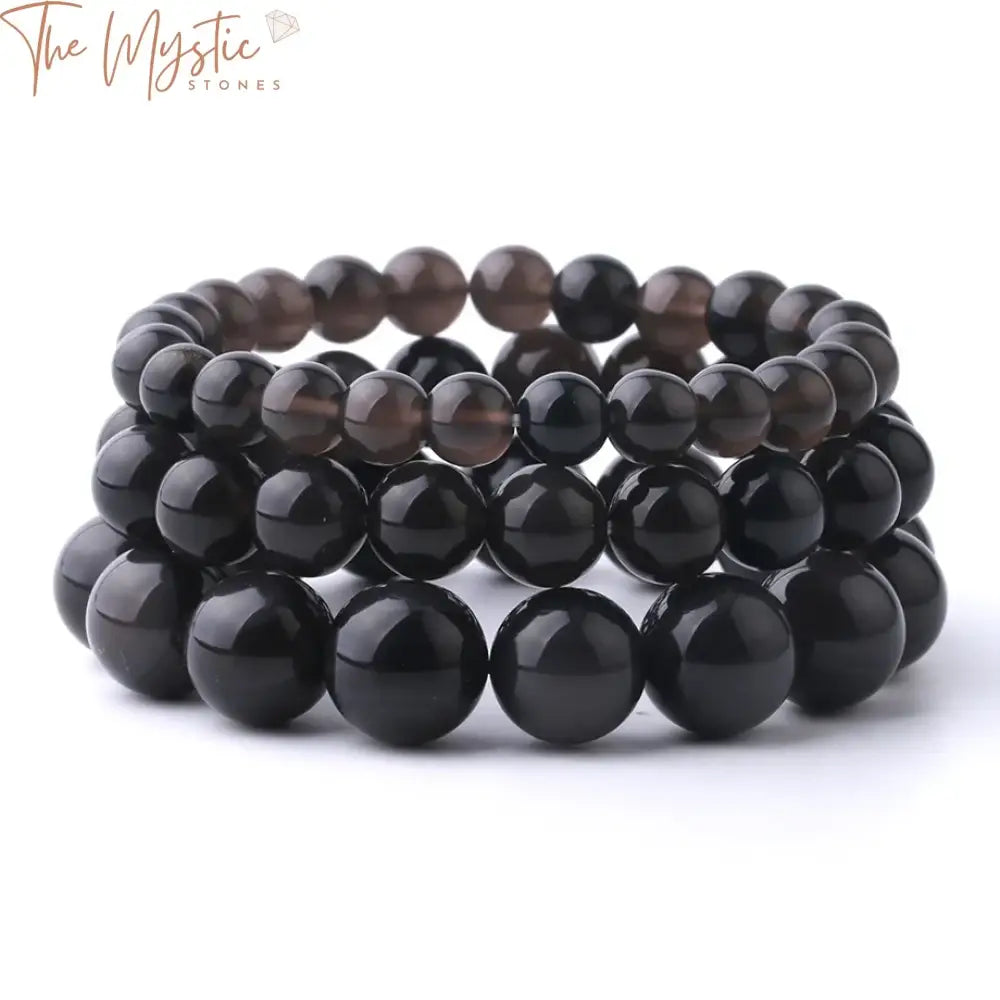 Rainbow Eye Obsidian Natural Stone Bracelet