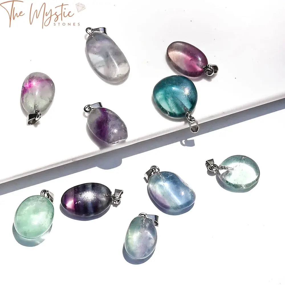 Rainbow Fluorite Gemstone Pendant