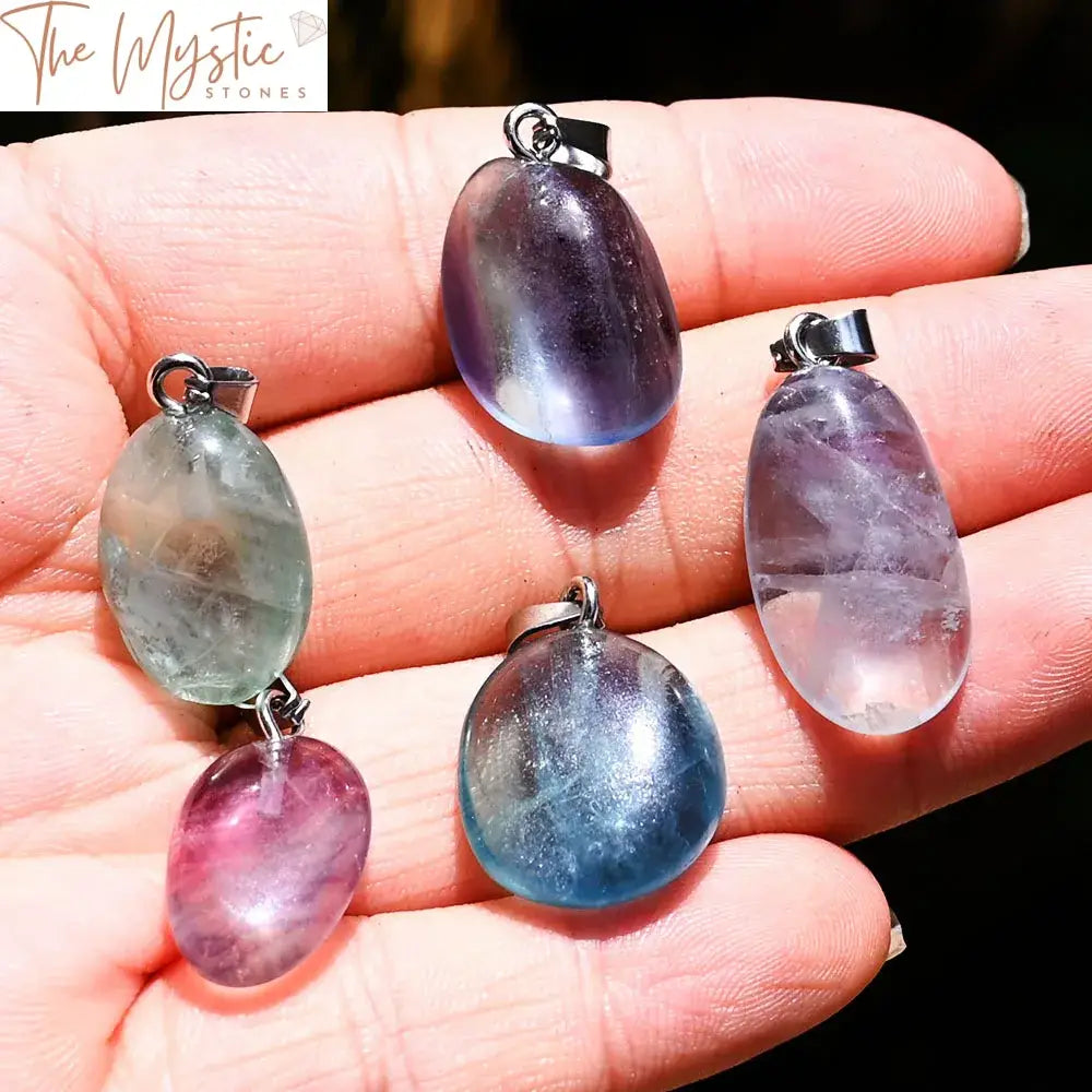 Rainbow Fluorite Gemstone Pendant