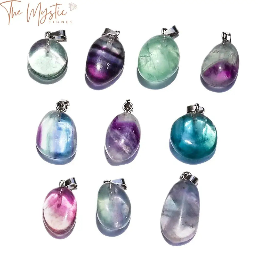 Rainbow Fluorite Gemstone Pendant