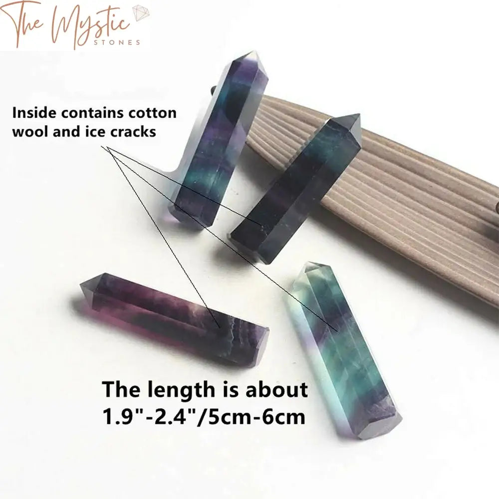 Rainbow Fluorite Hexagonal Healing Wand