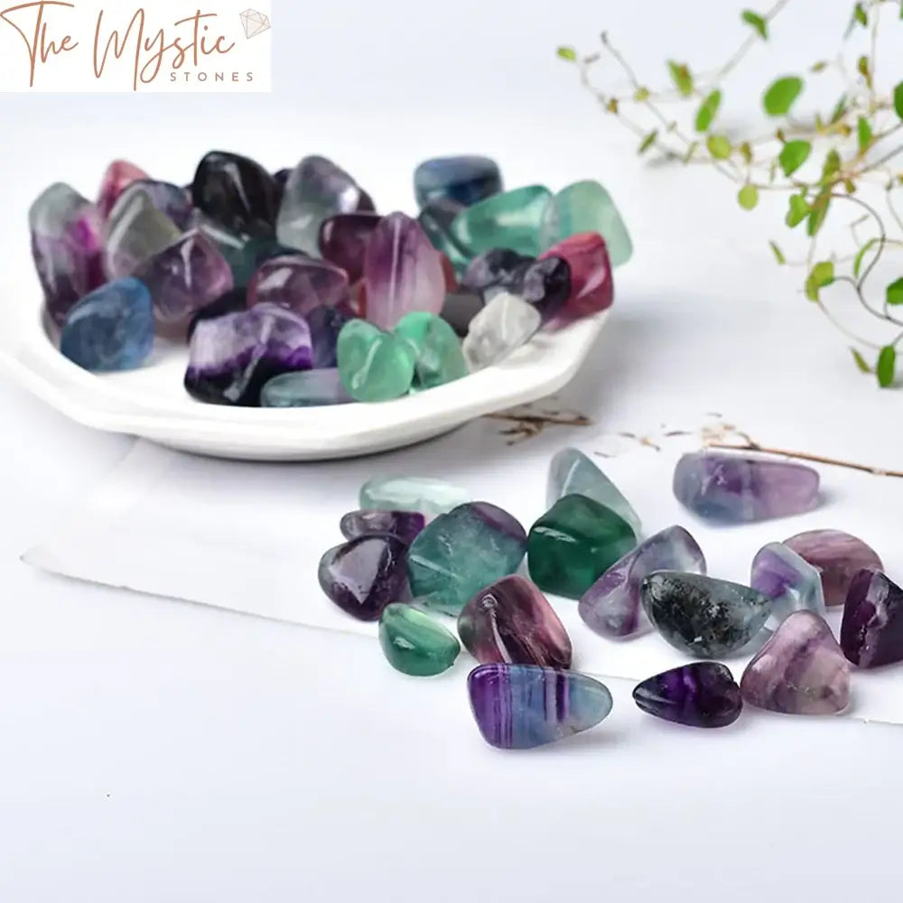 Rainbow Fluorite Polished Tumbled Stone