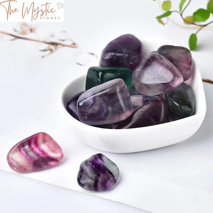 Rainbow Fluorite Polished Tumbled Stone