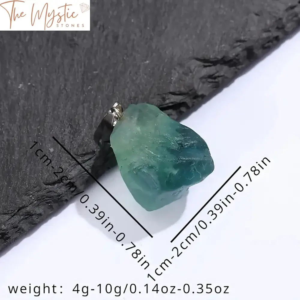 Rainbow Fluorite Raw Pendant