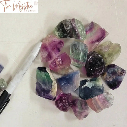 Rainbow Fluorite Rough Crystal Stones