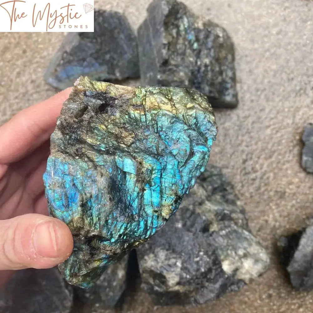 Rainbow Labradorite Rough Crystal Stone - 100G