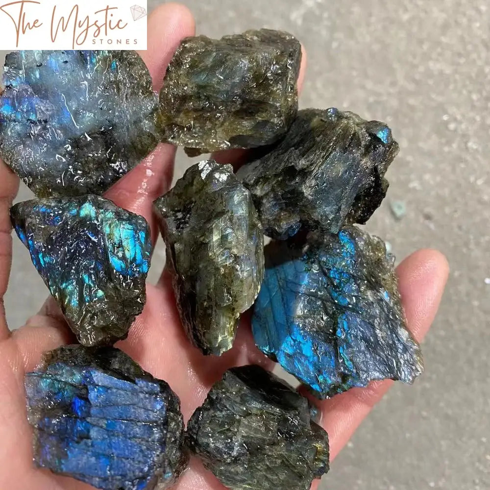 Rainbow Labradorite Rough Crystal Stone - 100G