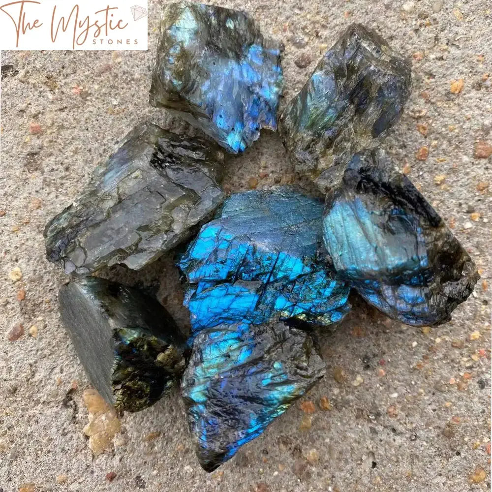 Rainbow Labradorite Rough Crystal Stone - 100G