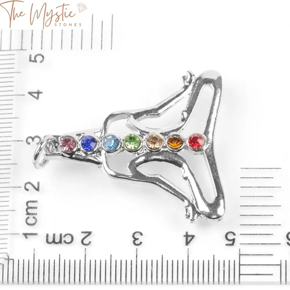 Rainbow Rhinestone 7 Chakra Pendant