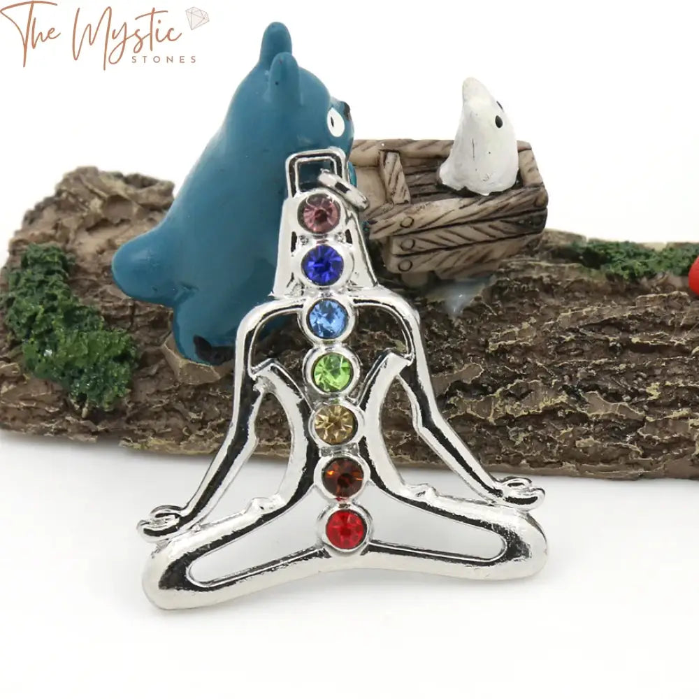 Rainbow Rhinestone 7 Chakra Pendant