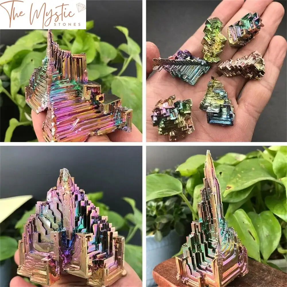 Rainbow Titanium Bismuth Quartz Cluster