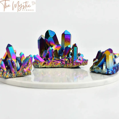 Rainbow Titanium Quartz Cluster