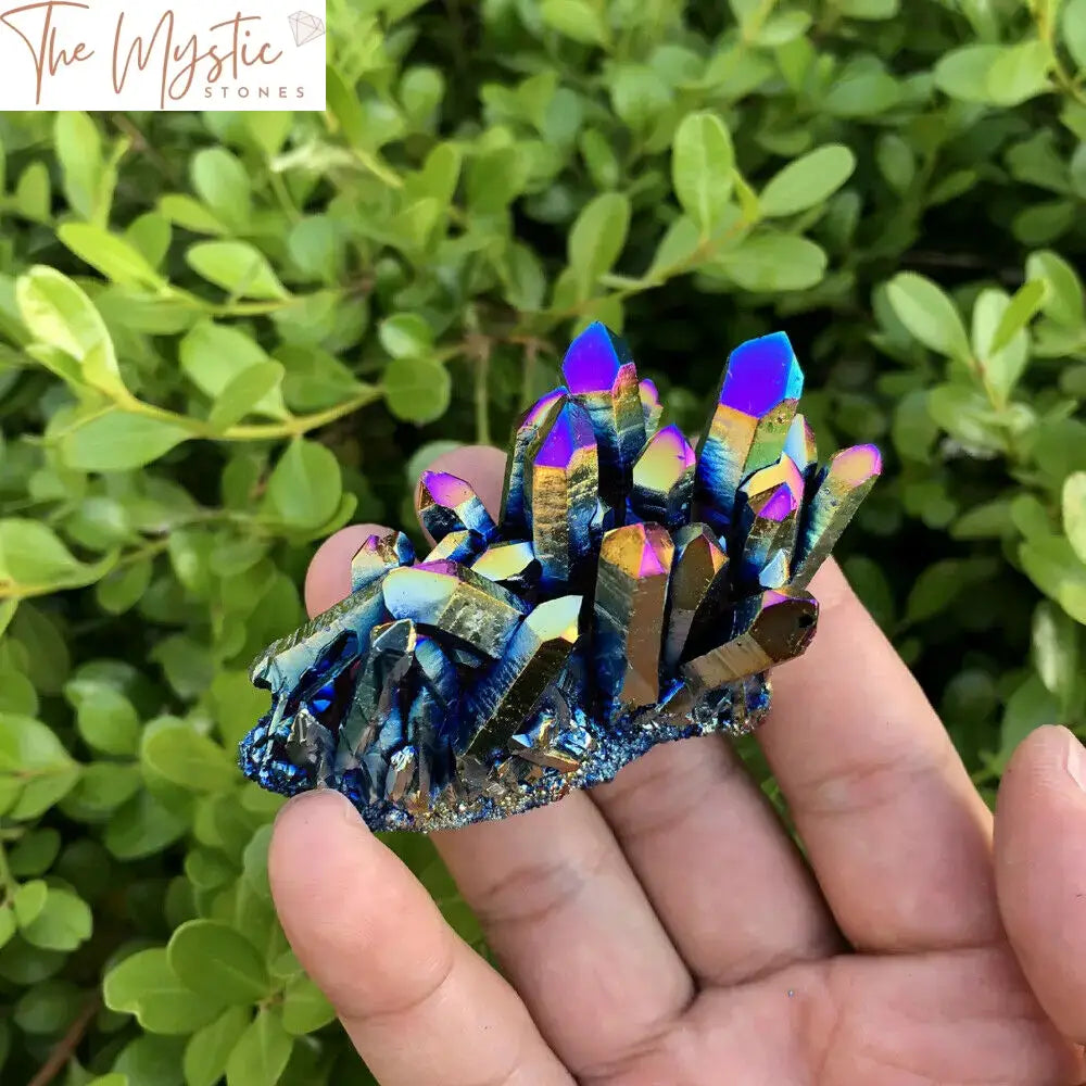 Rainbow Titanium Quartz Cluster