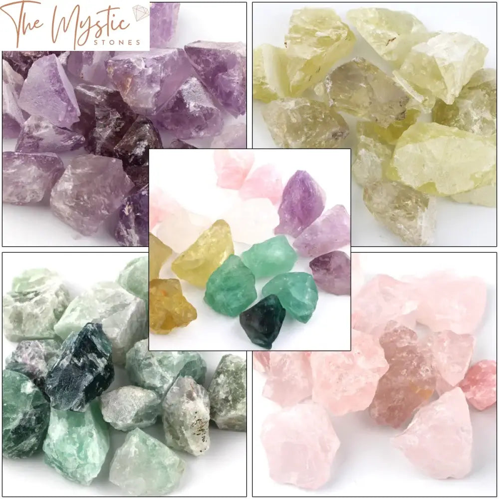 Raw Crystal Quartz & Gemstone Mix - 100G Bulk