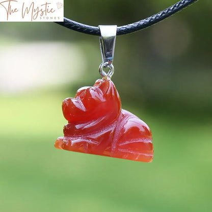 Red Agate Animal Crystal Pendant