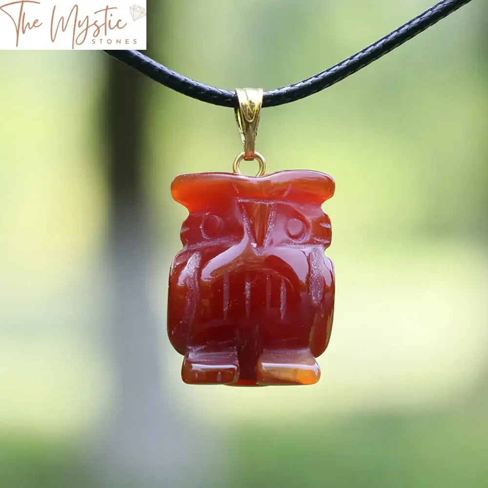 Red Agate Animal Crystal Pendant