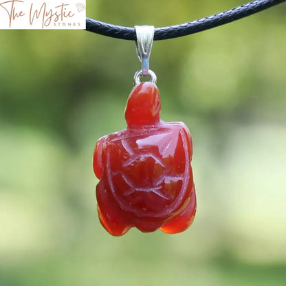 Red Agate Animal Crystal Pendant