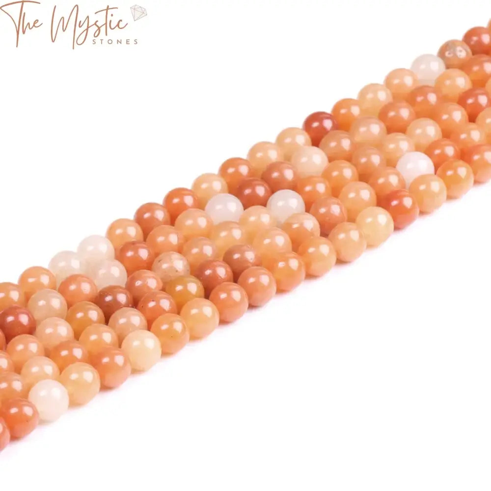 Red Aventurine Crystal Quartz Beads