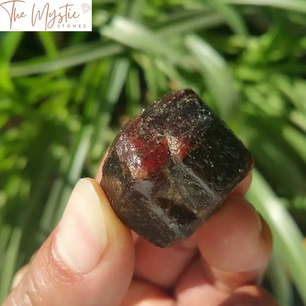 Red Garnet Crystal Rough Stone - 100G