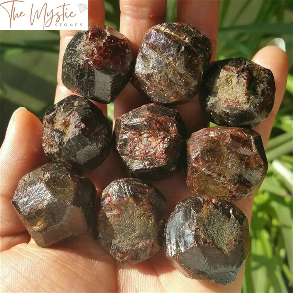 Red Garnet Crystal Rough Stone - 100G