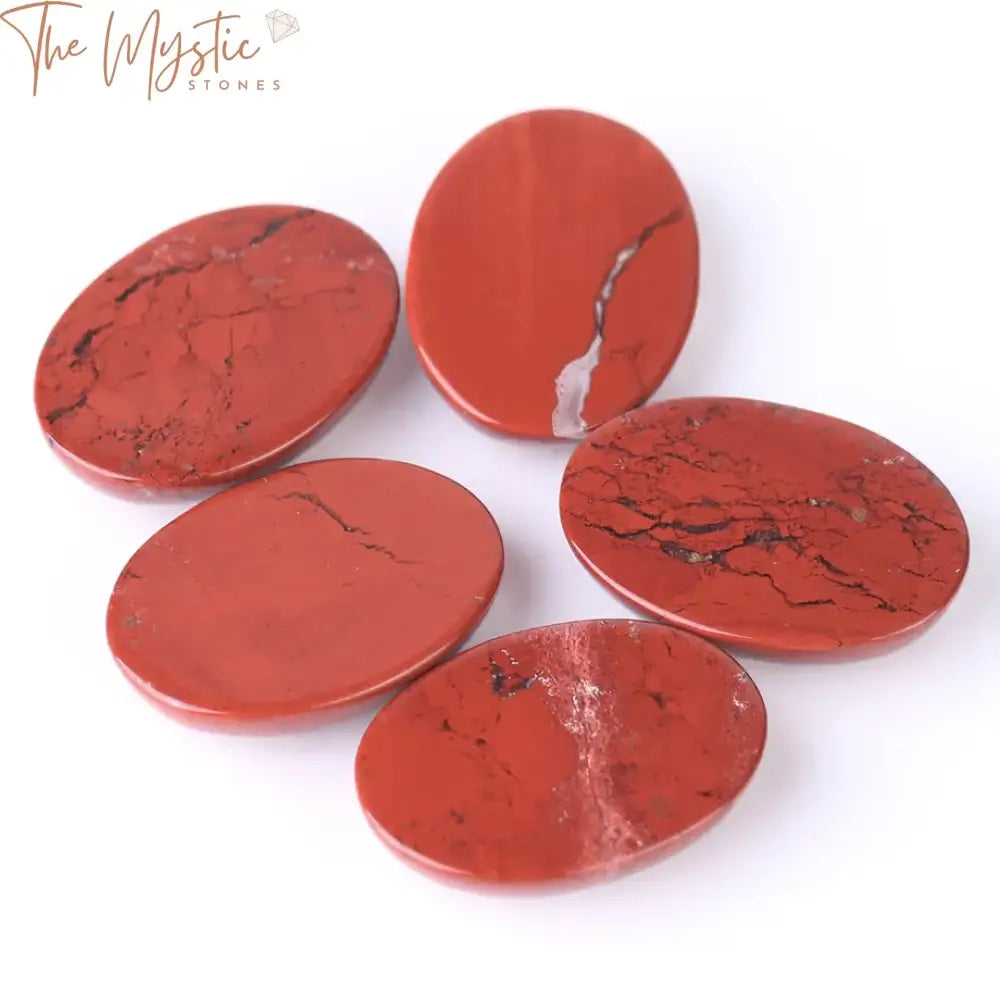 Red Jasper Oval Cabochon Beads