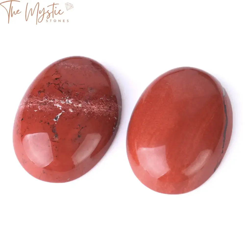 Red Jasper Oval Cabochon Beads