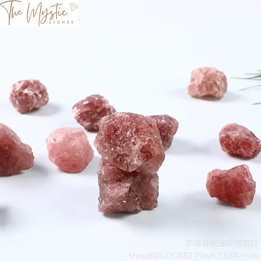 Red Strawberry Quartz Rough Stone Specimen