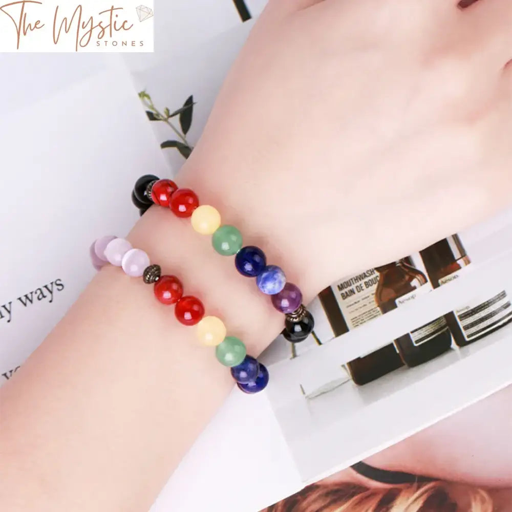 Reiki 7 Chakras Natural Stone Bracelet