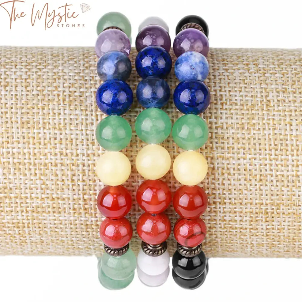 Reiki 7 Chakras Natural Stone Bracelet