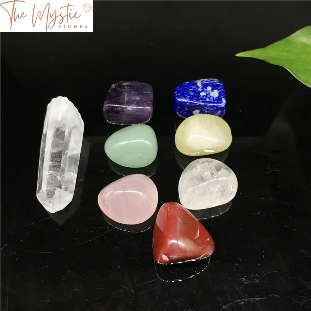 Reiki Chakra Crystal Healing Stone Set - 8Pcs