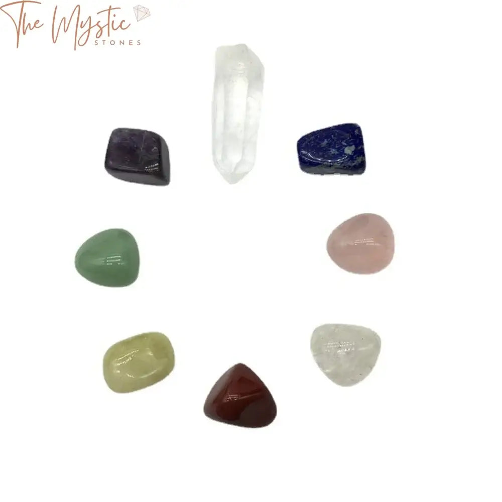 Reiki Chakra Crystal Healing Stone Set - 8Pcs