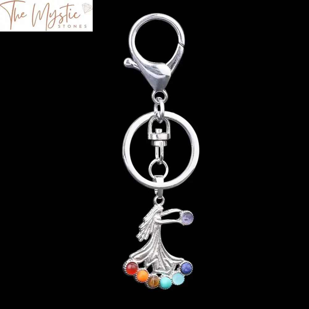 Reiki Chakra Healing Keychain - Tree Of Life & Heart Pendant