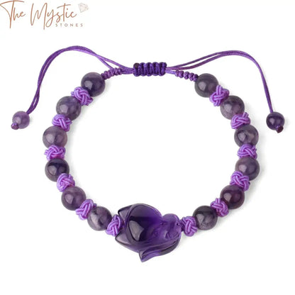 Reiki Crystal Fox Charm Bracelet