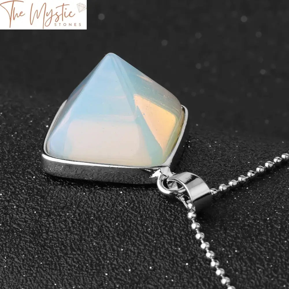 Reiki Crystal Pyramid Pendant Necklace